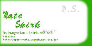 mate spirk business card